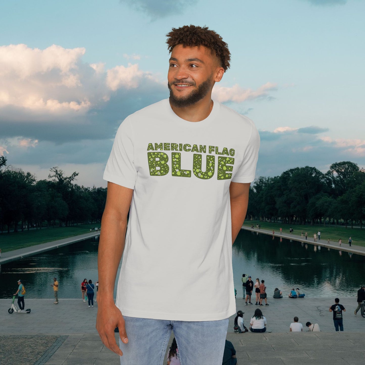 American Flag Blue Tee | Made in USA | Casey the American