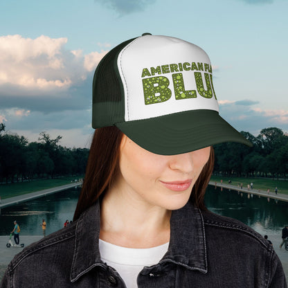 American Flag Blue Trucker Cap | Casey the American
