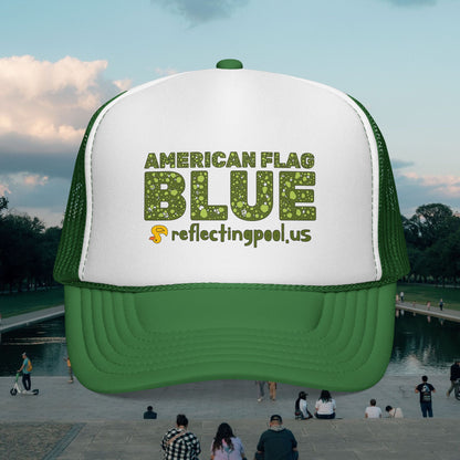 American Flag Blue Trucker Cap | Casey the American