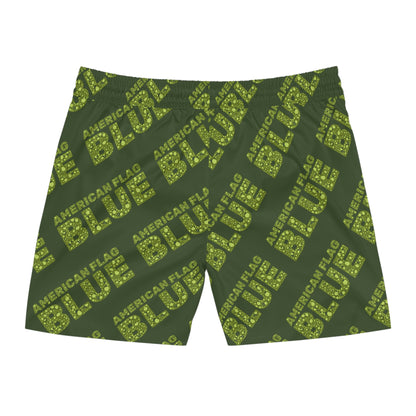 American Flag Blue Swim Shorts | Casey the American