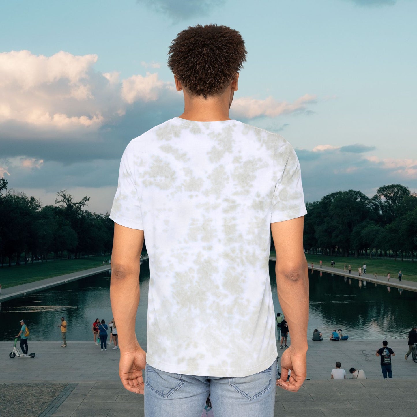 American Flag Blue Tie-Dye Tee | Casey the American