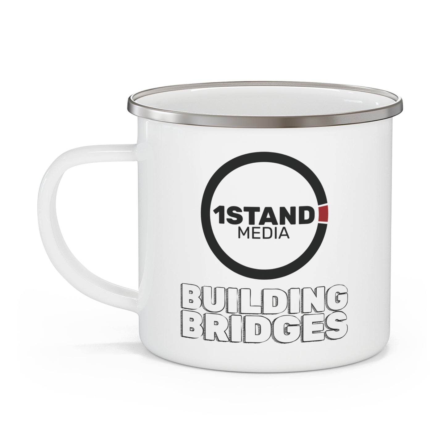 1Stand Media Enamel Camping Mug