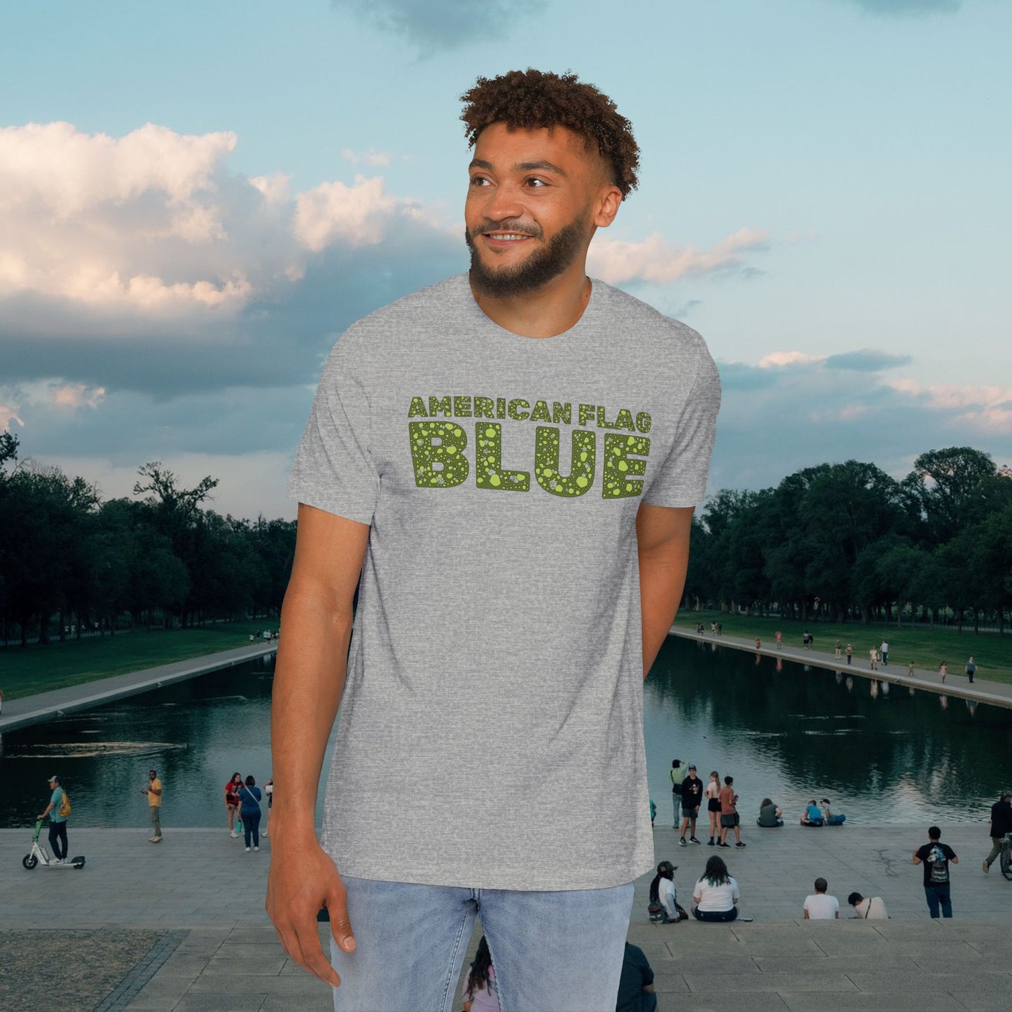 American Flag Blue Tee | Made in USA | Casey the American