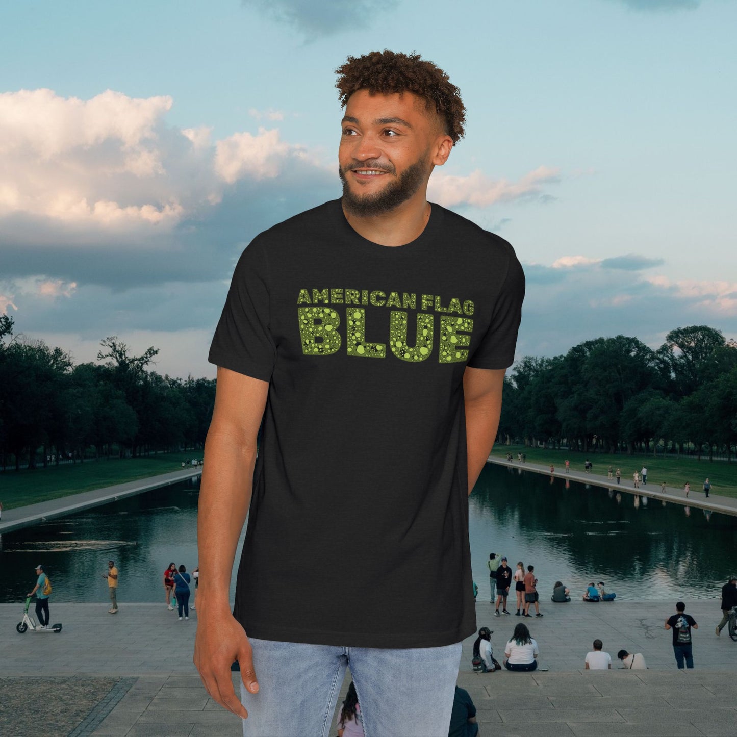 American Flag Blue Tee | Made in USA | Casey the American