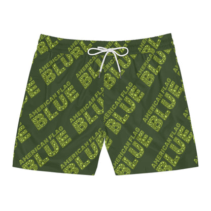 American Flag Blue Swim Shorts | Casey the American