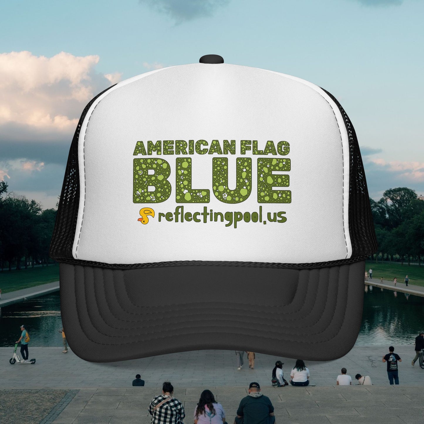 American Flag Blue Trucker Cap | Casey the American