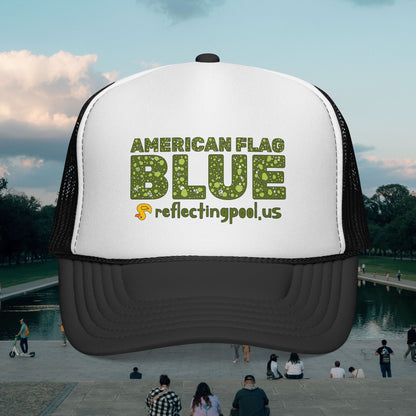 American Flag Blue Trucker Cap | Casey the American