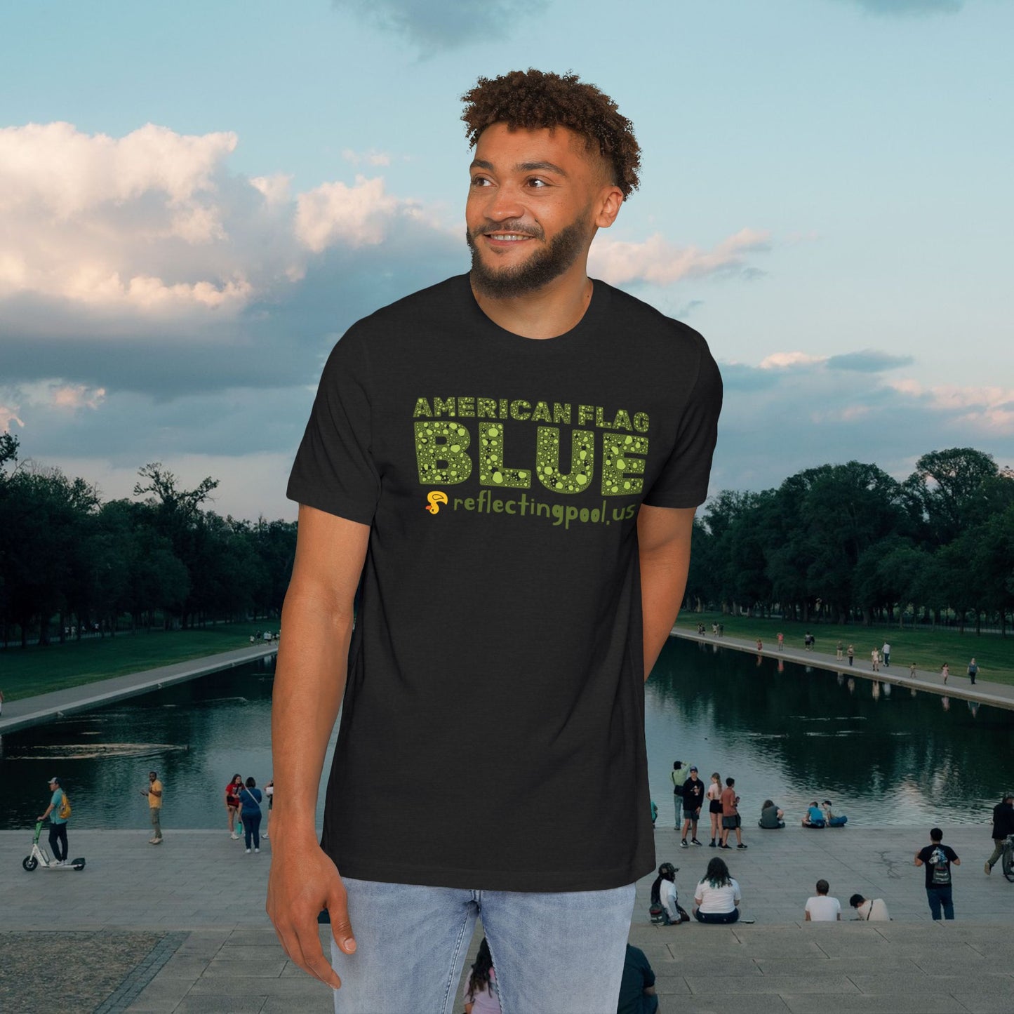 "American Flag Blue" Tee | Made in USA | Casey the American
