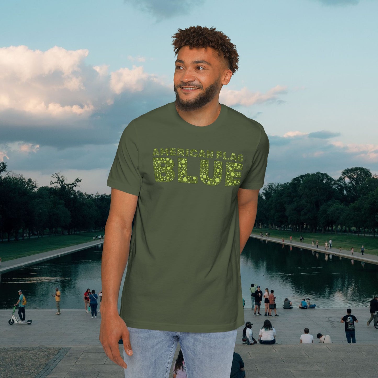 American Flag Blue Tee | Made in USA | Casey the American