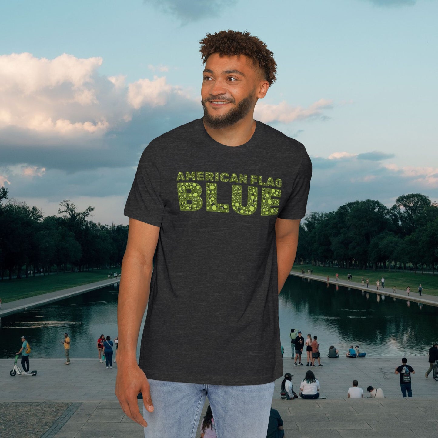 American Flag Blue Tee | Made in USA | Casey the American