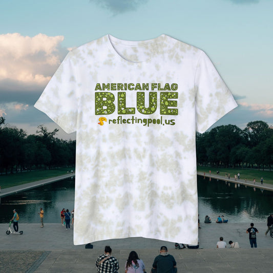 American Flag Blue Tie-Dye Tee | Casey the American