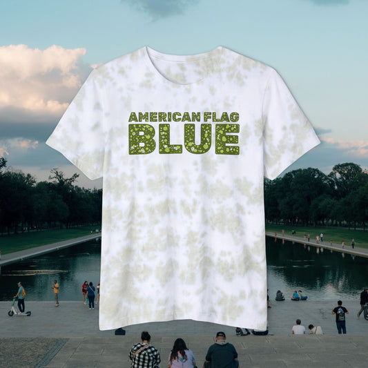 American Flag Blue Tie-Dye Tee | Casey the American