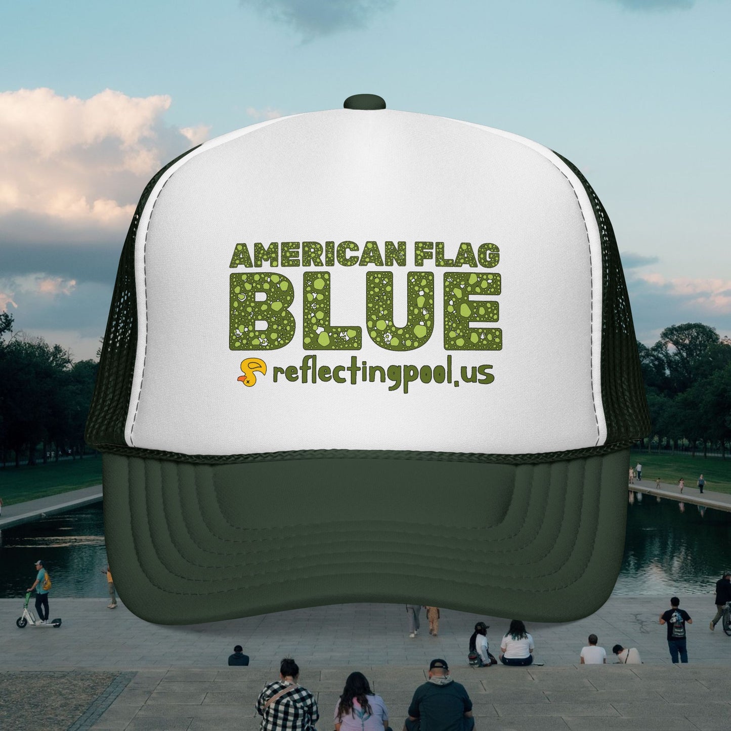 American Flag Blue Trucker Cap | Casey the American