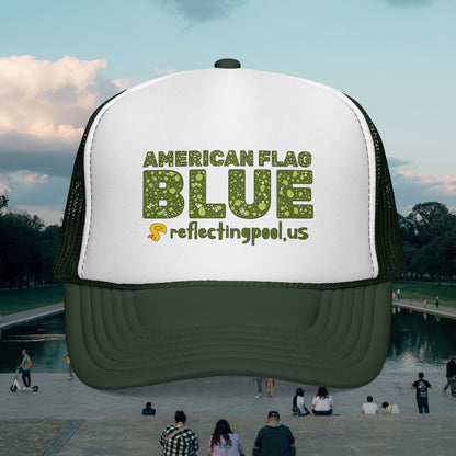American Flag Blue Trucker Cap | Casey the American