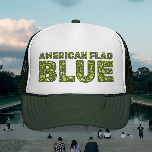 American Flag Blue Trucker Cap | Casey the American