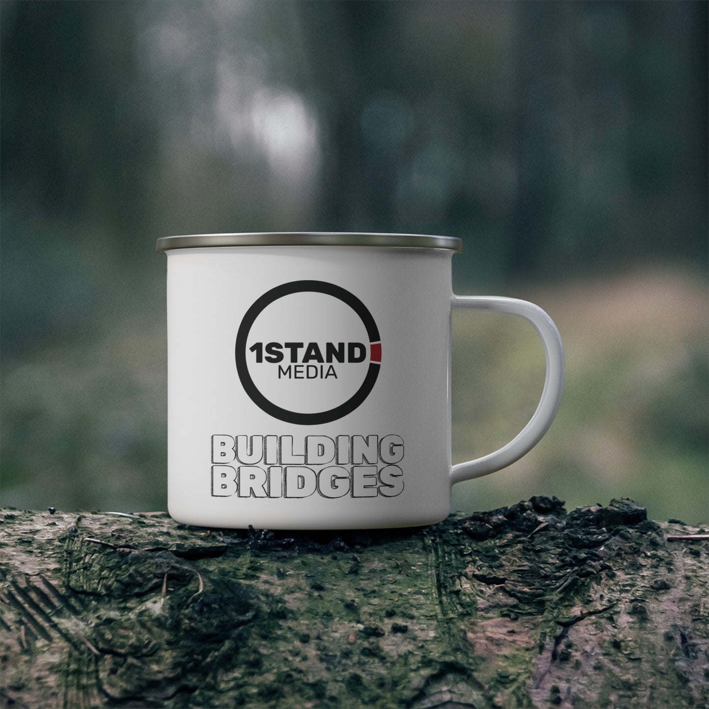 1Stand Media Enamel Camping Mug